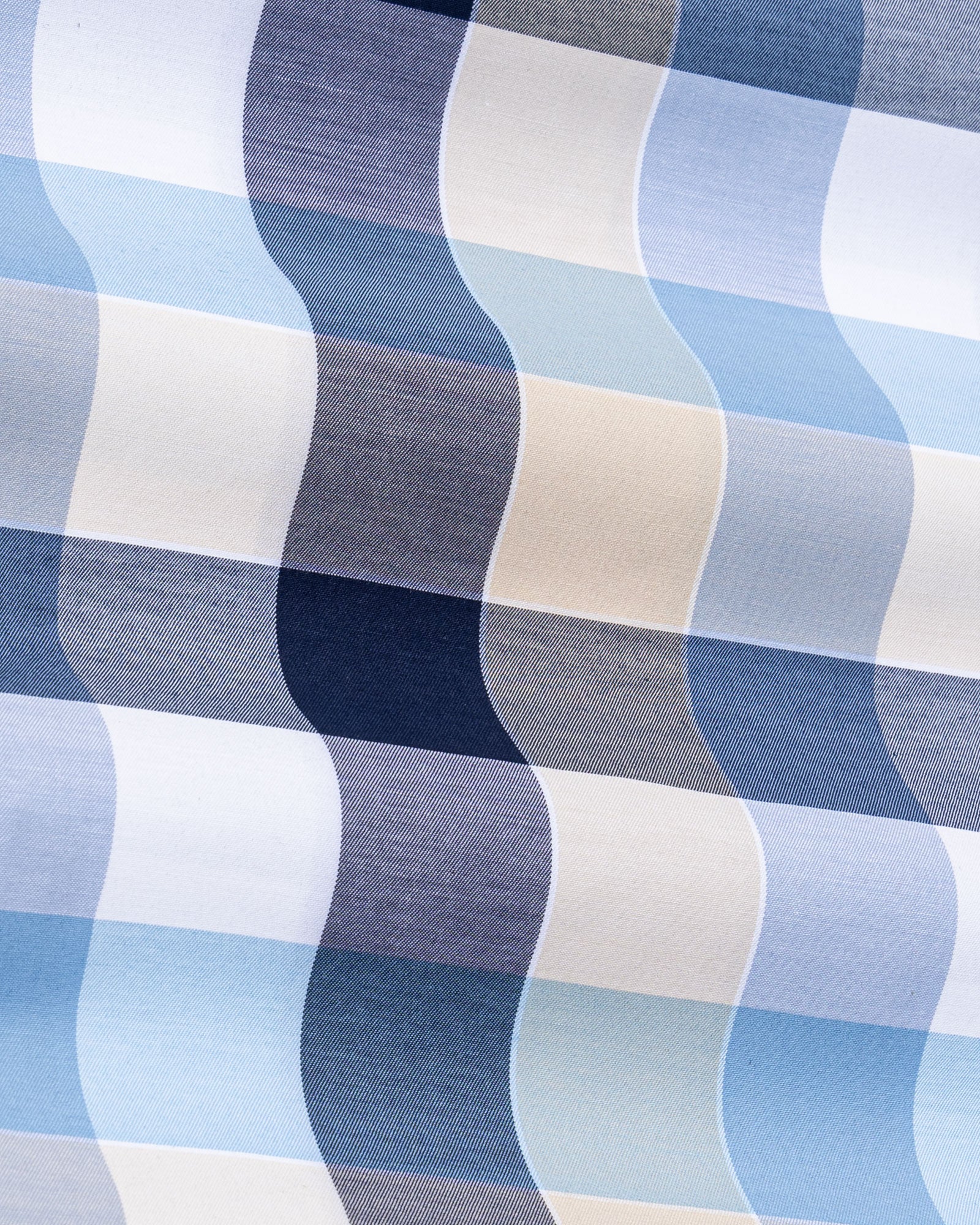 Fester Navy & Sky Check Cotton Shirt - John Ellies