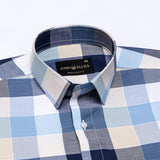 Fester Navy & Sky Check Cotton Shirt - John Ellies