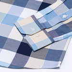 Fester Navy & Sky Check Cotton Shirt - John Ellies