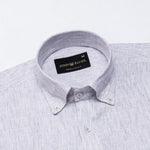 Macbeth Purple Stripe Button Down Linen Shirt - John Ellies