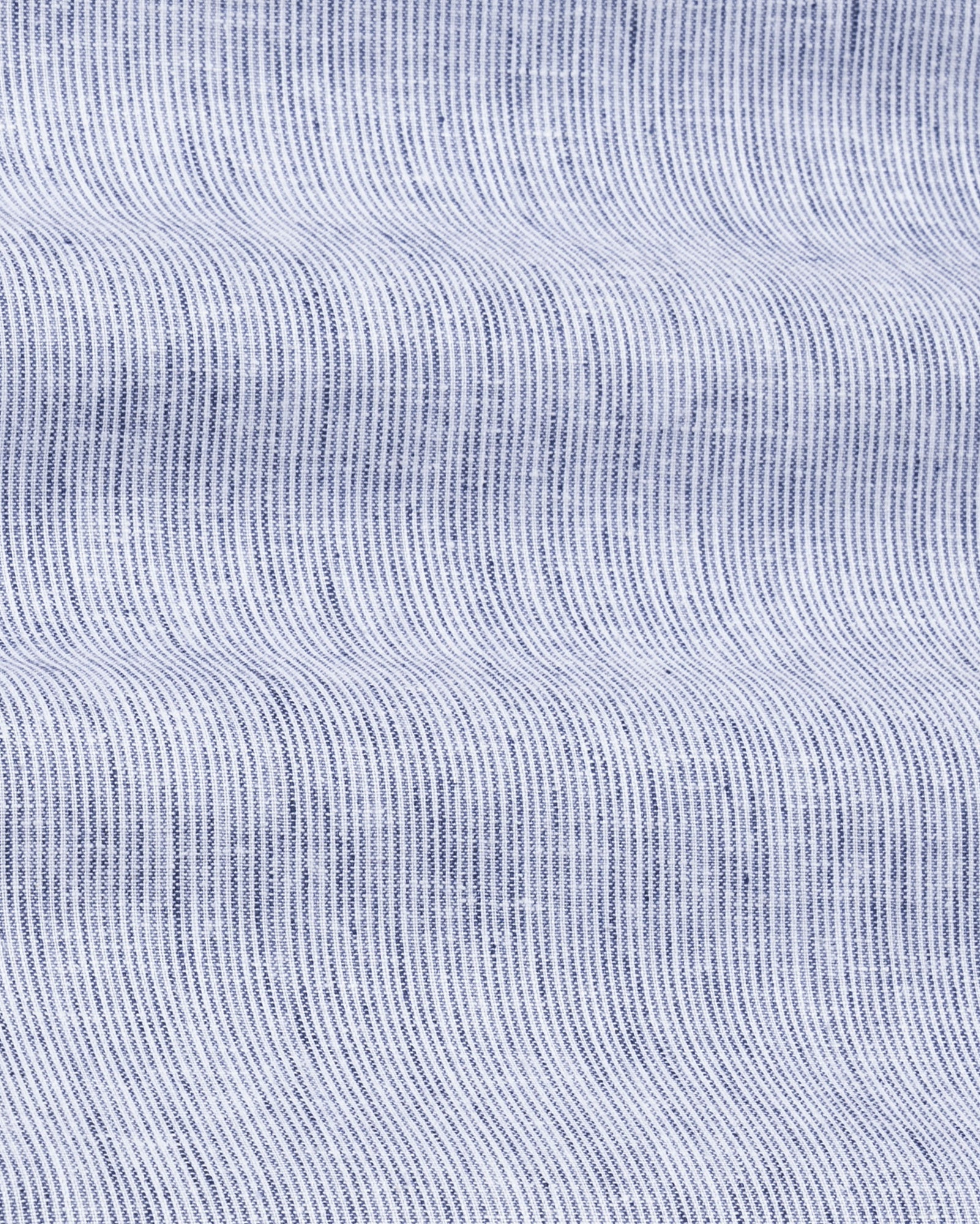 Macbeth Navy Blue Stripe Button Down Linen Shirt - John Ellies