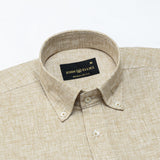 Isaac Brown Check Button Down Linen Shirt - John Ellies
