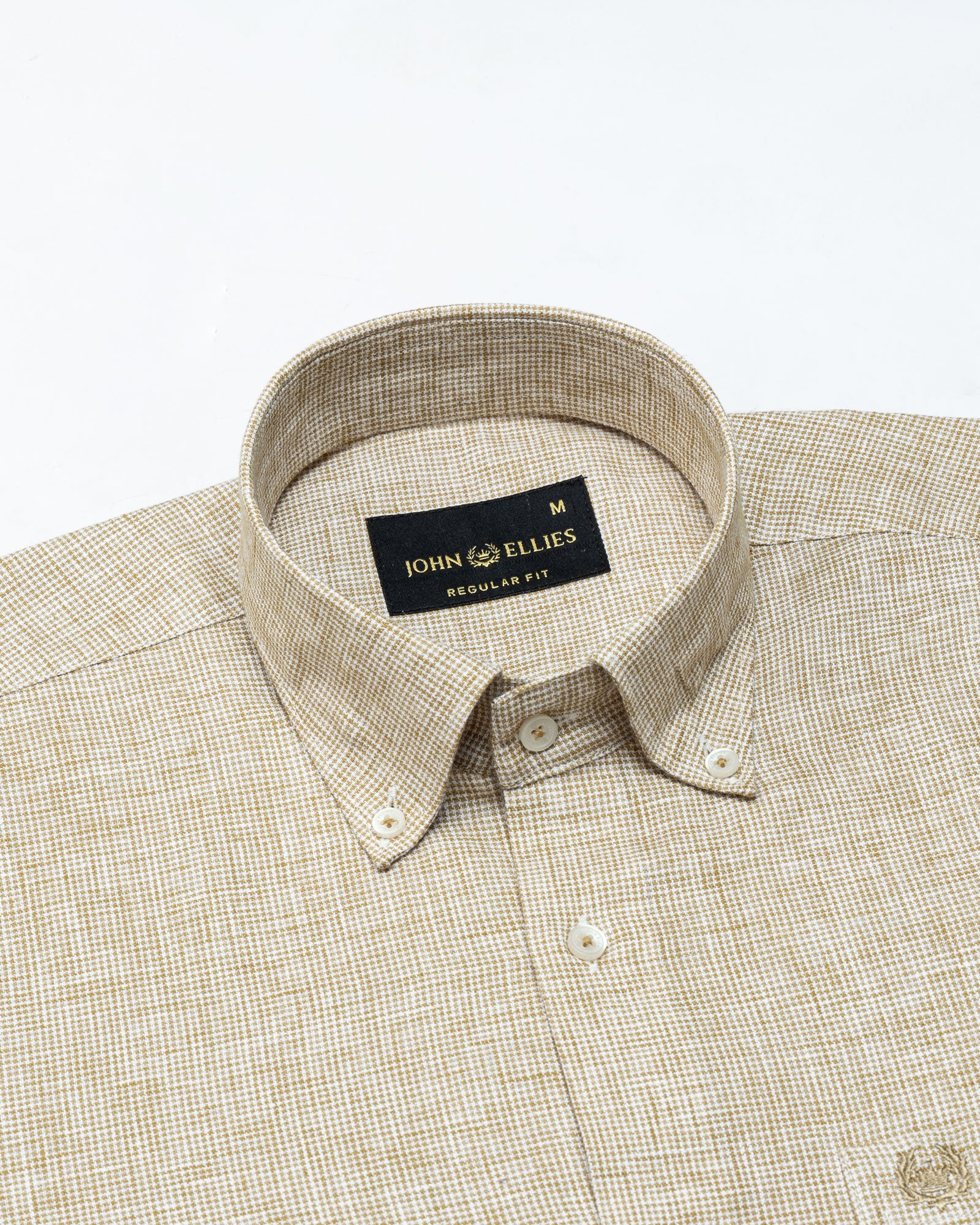 Isaac Brown Check Button Down Linen Shirt - John Ellies