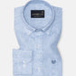 Isaac Blue Check Button Down Linen Shirt - John Ellies
