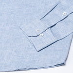Isaac Blue Check Button Down Linen Shirt - John Ellies