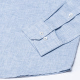 Isaac Blue Check Button Down Linen Shirt - John Ellies
