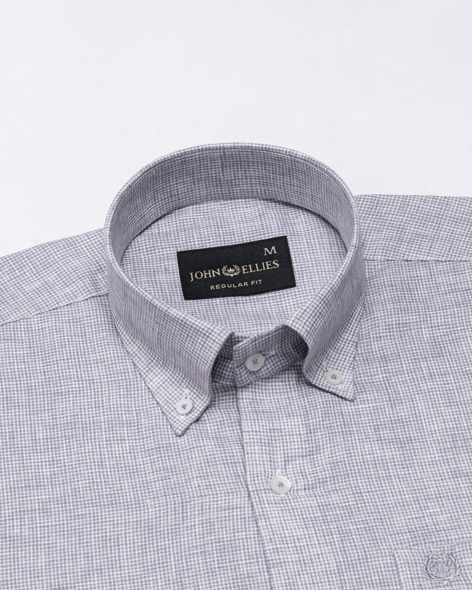 Isaac Purple Check Button Down Linen Shirt - John Ellies