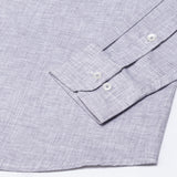 Isaac Purple Check Button Down Linen Shirt - John Ellies