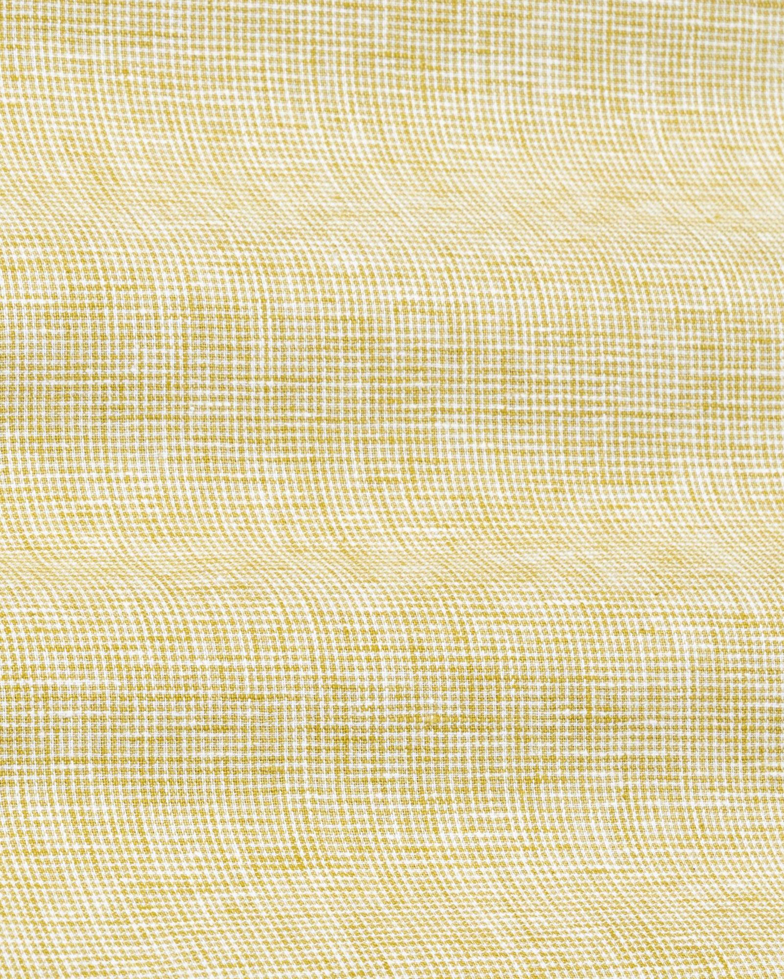 Isaac Yellow Check Button Down Linen Shirt - John Ellies
