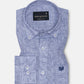 Isaac Navy Blue Check Button Down Linen Shirt - John Ellies