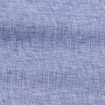 Isaac Navy Blue Check Button Down Linen Shirt - John Ellies
