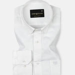 Agnes White Textured Cotton Shirt - John Ellies