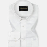 Agnes White Textured Cotton Shirt - John Ellies