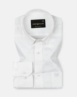 Agnes White Textured Cotton Shirt