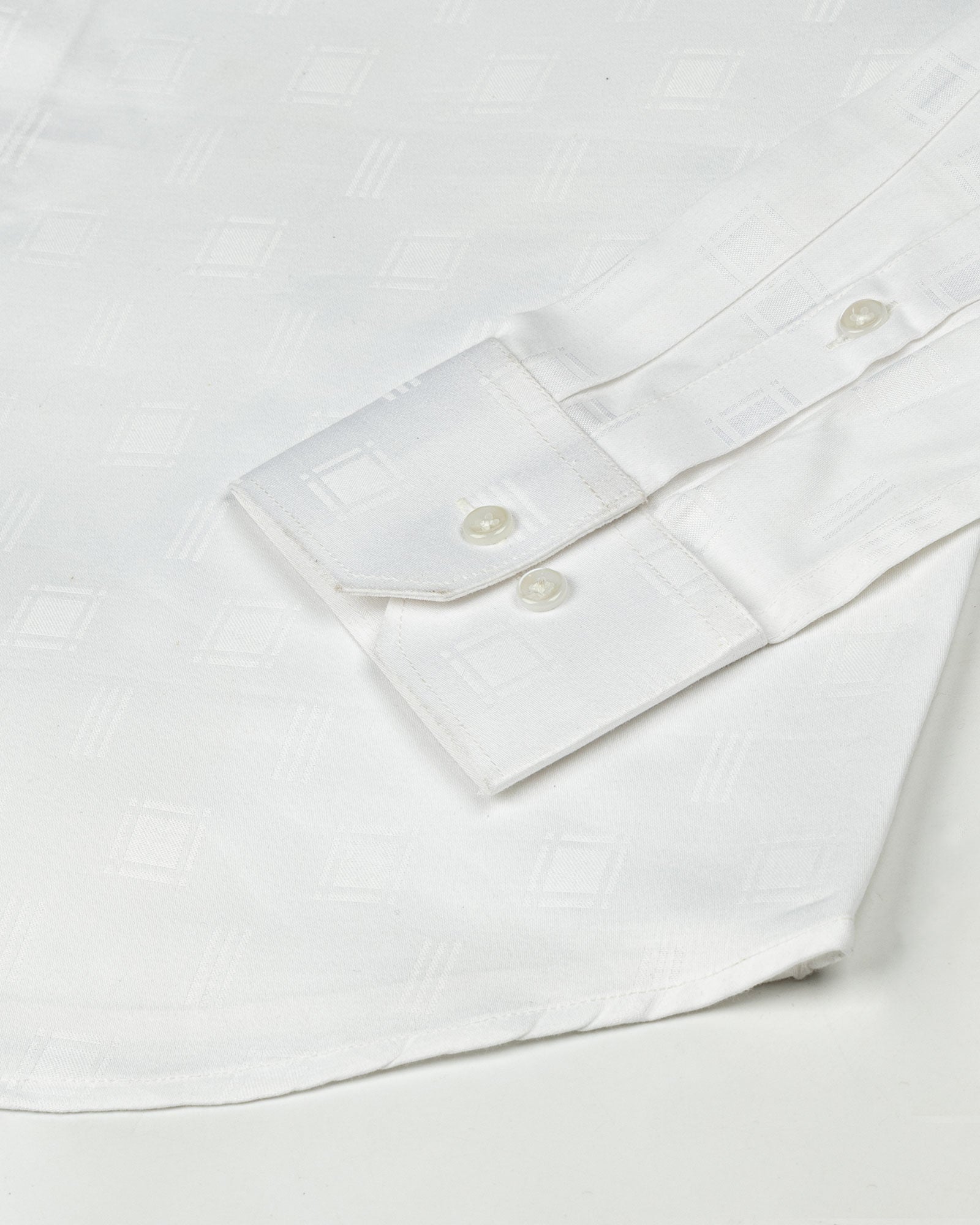 Agnes White Textured Cotton Shirt - John Ellies