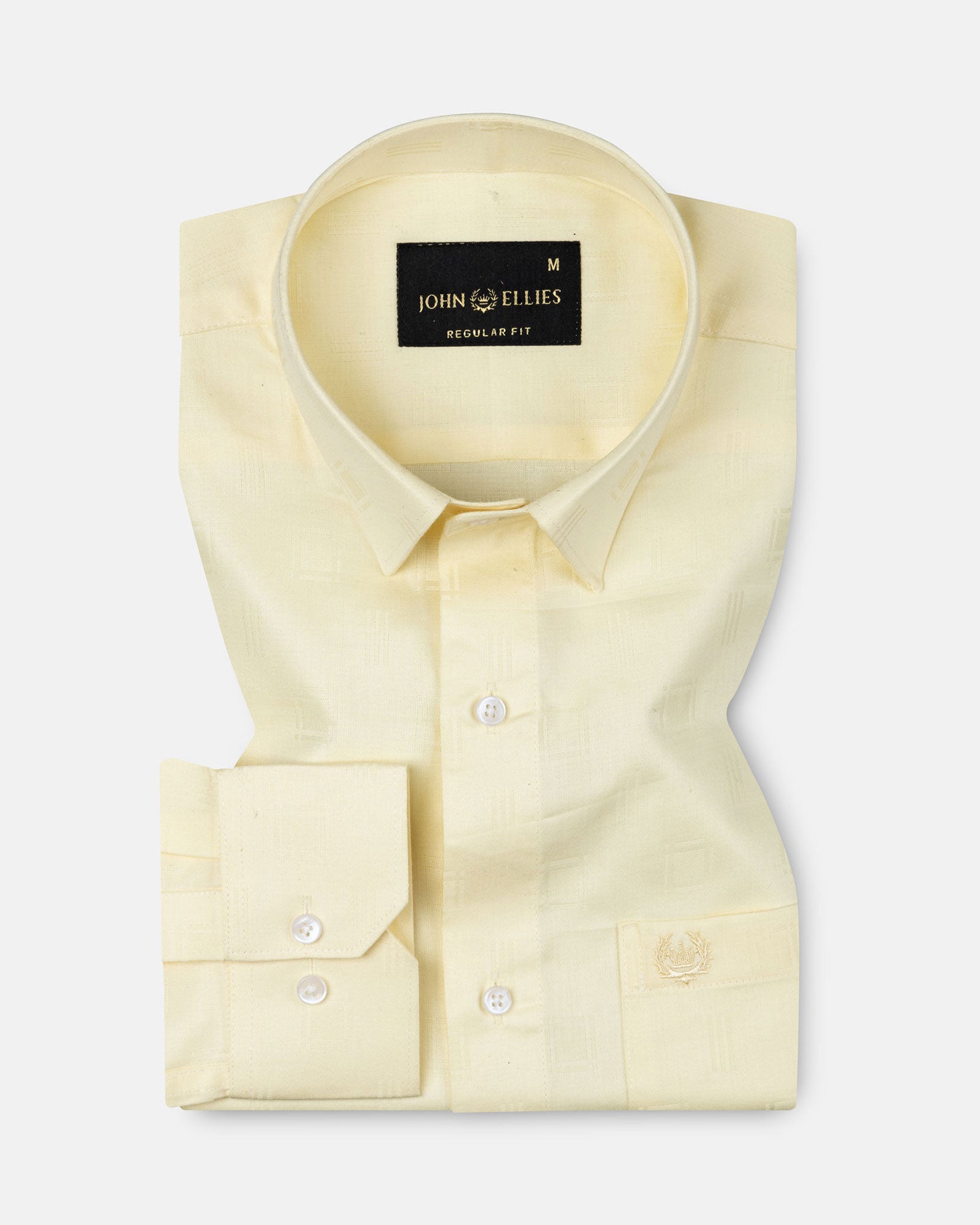 Agnes Yellow Textured Cotton Shirt - John Ellies