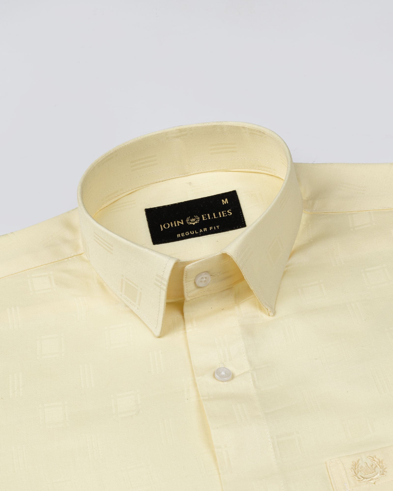 Agnes Yellow Textured Cotton Shirt - John Ellies
