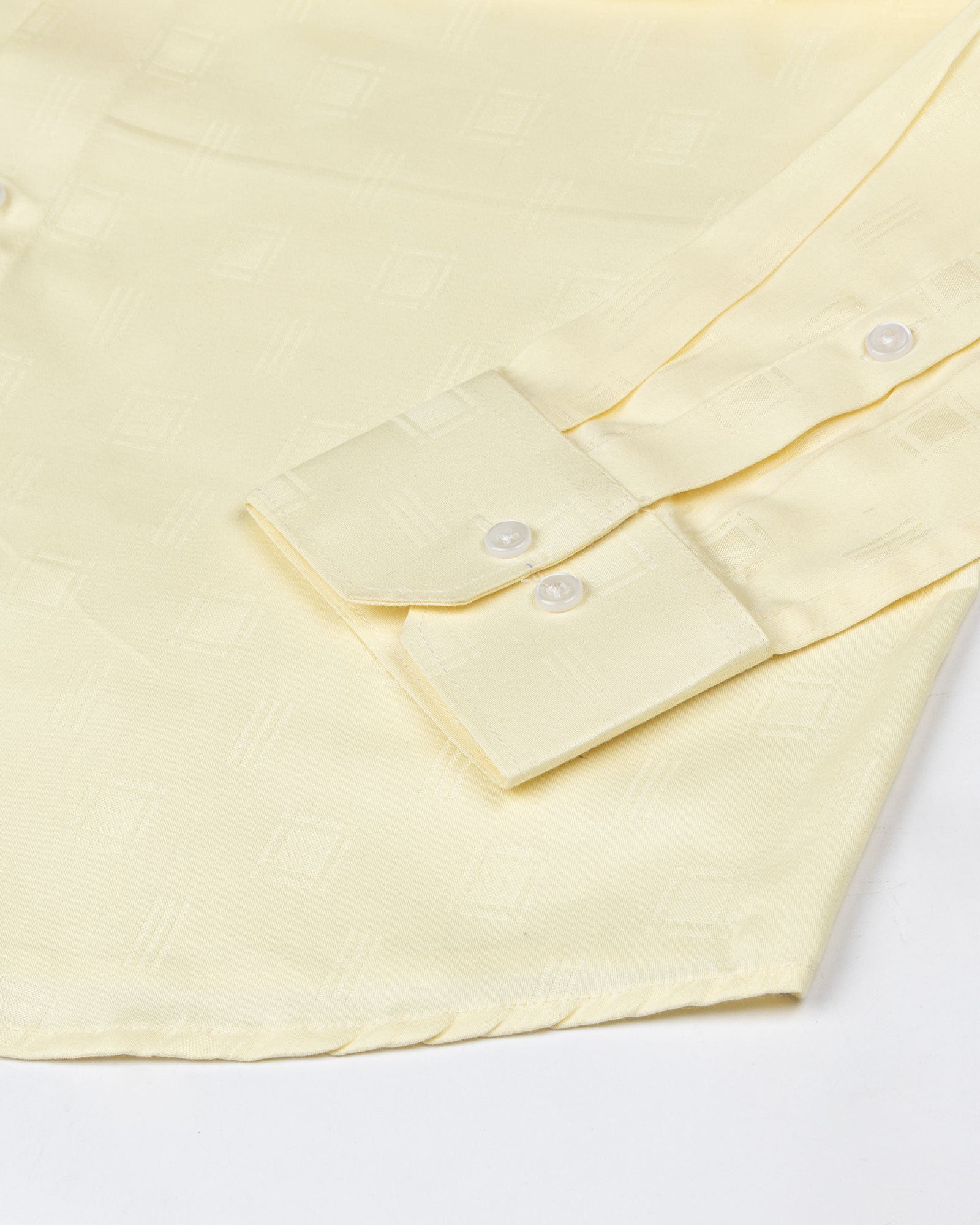 Agnes Yellow Textured Cotton Shirt - John Ellies