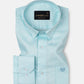 Agnes Cyan Textured Cotton Shirt - John Ellies