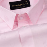 Agnes Light Pink Textured Cotton Shirt - John Ellies