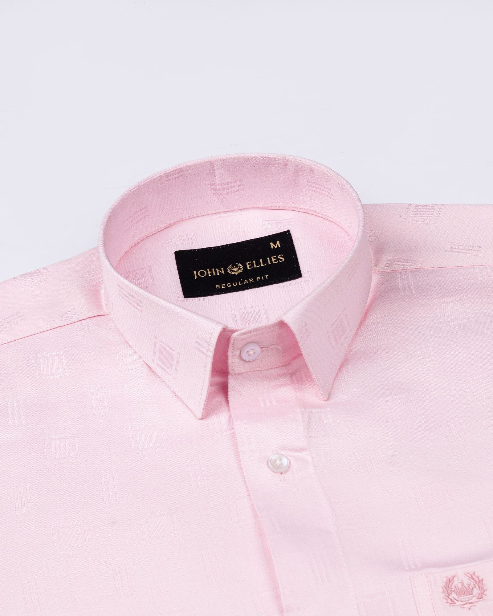 Agnes Light Pink Textured Cotton Shirt - John Ellies