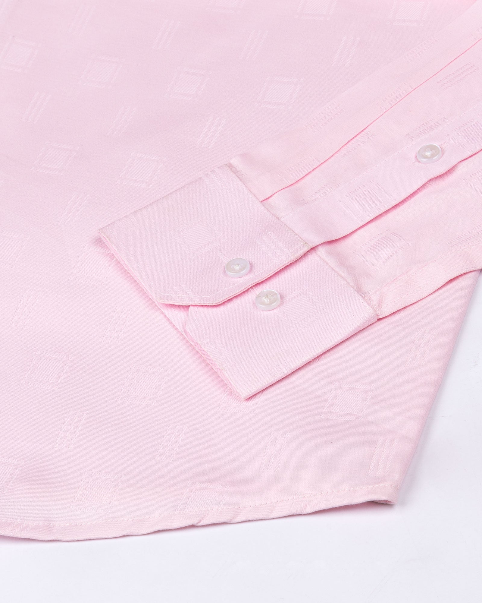 Agnes Light Pink Textured Cotton Shirt - John Ellies