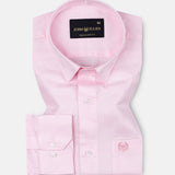 Agnes Light Pink Textured Cotton Shirt - John Ellies