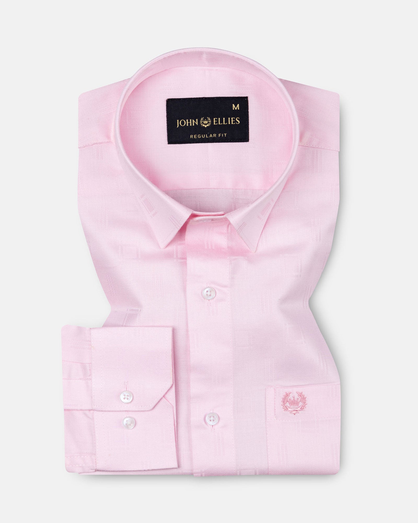 Agnes Light Pink Textured Cotton Shirt - John Ellies