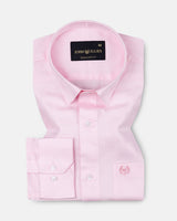 Agnes Light Pink Textured Cotton Shirt