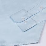 Agnes Sky Blue Textured Cotton Shirt - John Ellies