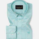 Agnes Lime Textured Cotton Shirt - John Ellies