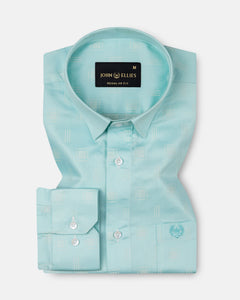 Agnes Lime Textured Cotton Shirt - John Ellies