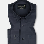Ophel Grey Plain Oxford Cotton Shirt - John Ellies