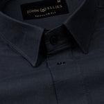 Ophel Grey Plain Oxford Cotton Shirt - John Ellies