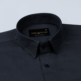 Ophel Grey Plain Oxford Cotton Shirt - John Ellies