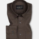 Ophel Brown Plain Oxford Cotton Shirt - John Ellies