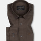 Ophel Brown Plain Oxford Cotton Shirt - John Ellies