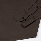 Ophel Brown Plain Oxford Cotton Shirt - John Ellies