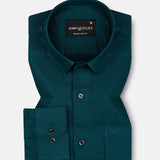 Ophel Teal Plain Oxford Cotton Shirt - John Ellies