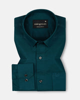 Ophel Teal Plain Oxford Cotton Shirt