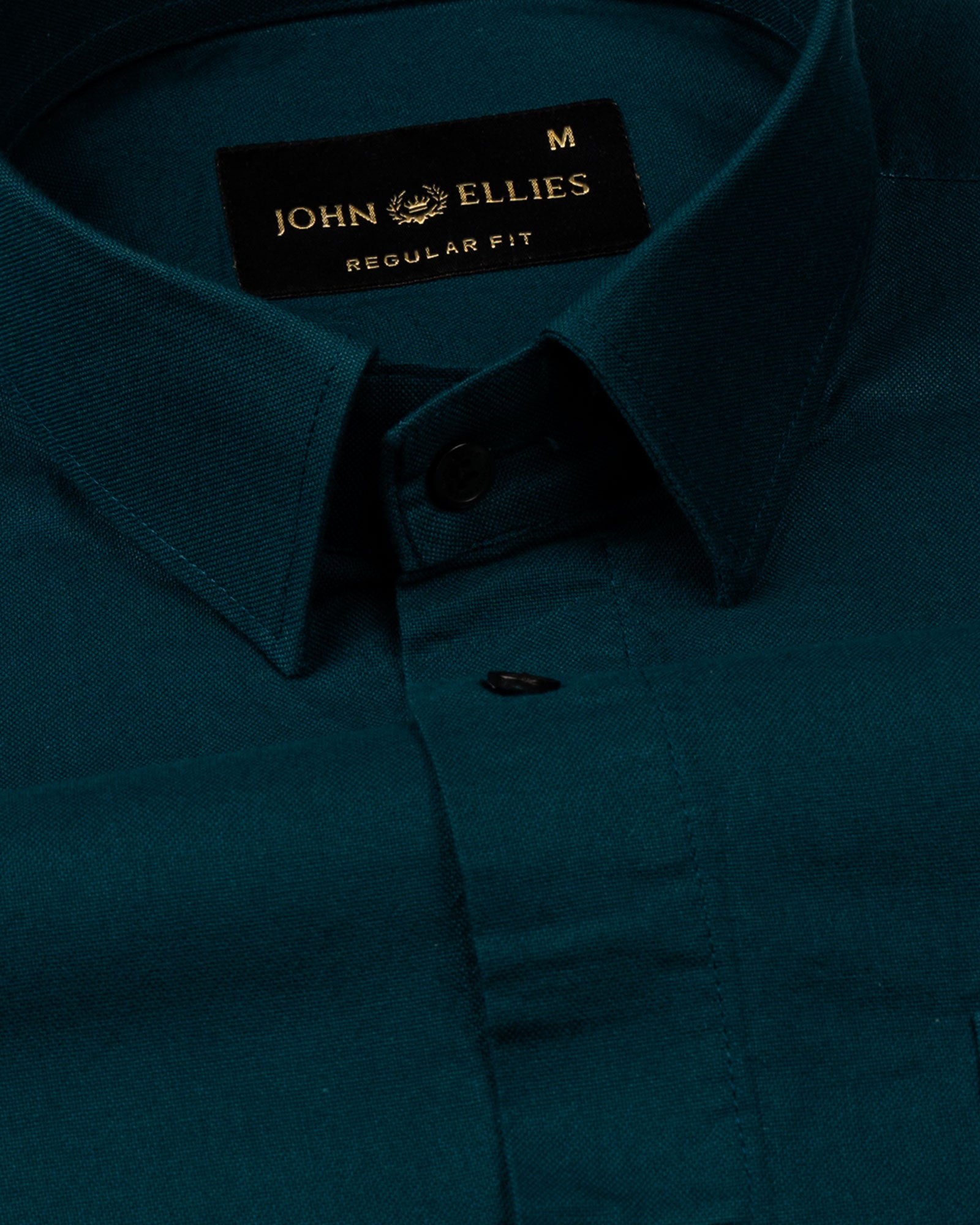Ophel Teal Plain Oxford Cotton Shirt - John Ellies