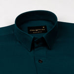 Ophel Teal Plain Oxford Cotton Shirt - John Ellies