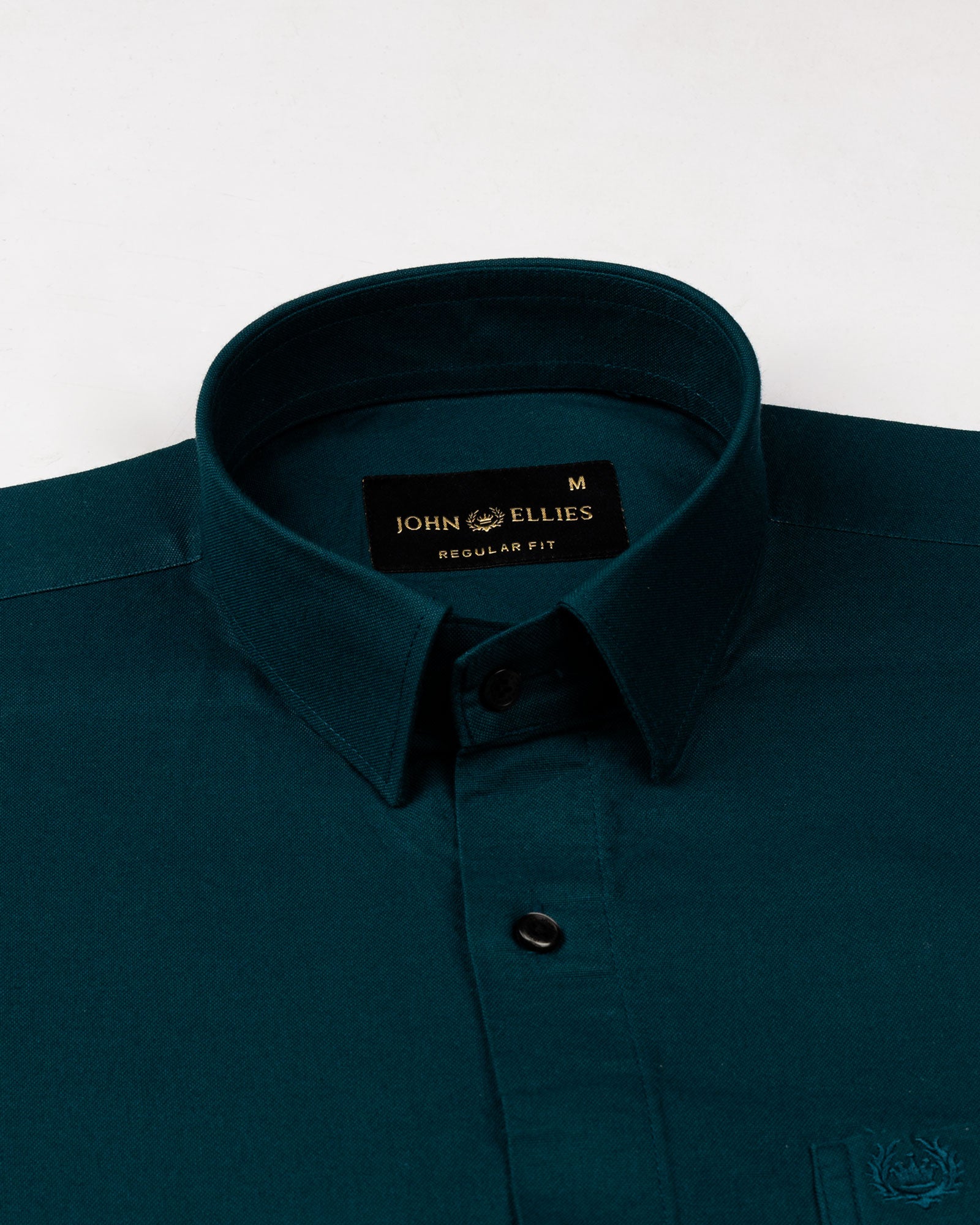 Ophel Teal Plain Oxford Cotton Shirt - John Ellies
