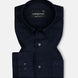 Ophel Navy Blue Plain Oxford Cotton Shirt - John Ellies
