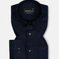 Ophel Navy Blue Plain Oxford Cotton Shirt - John Ellies