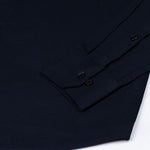 Ophel Navy Blue Plain Oxford Cotton Shirt - John Ellies