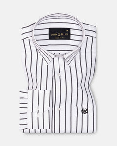 Edific Black Stripes Cotton Shirt - John Ellies