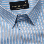 Edific Blue Stripes Cotton Shirt - John Ellies