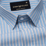 Edific Blue Stripes Cotton Shirt - John Ellies