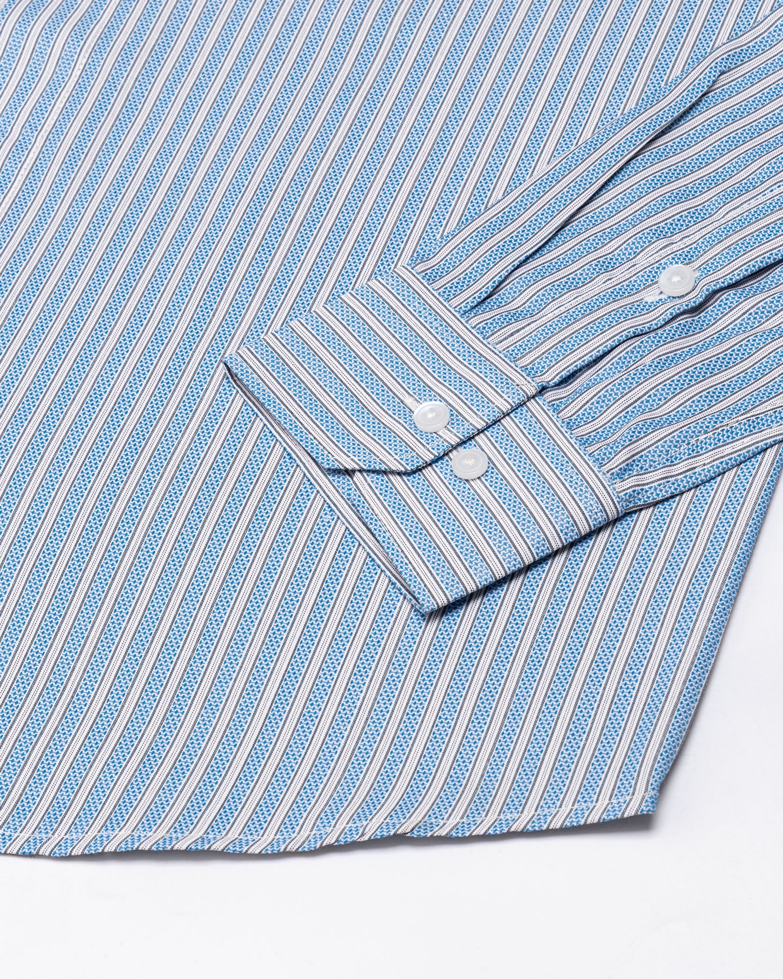 Edific Blue Stripes Cotton Shirt - John Ellies
